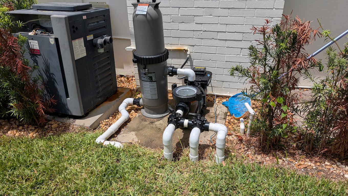 Pool heater and pump equipment installed by MBG&A