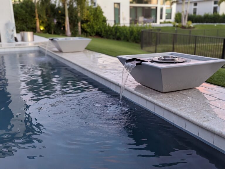 Custom pool build by MBG&A in Boca Raton