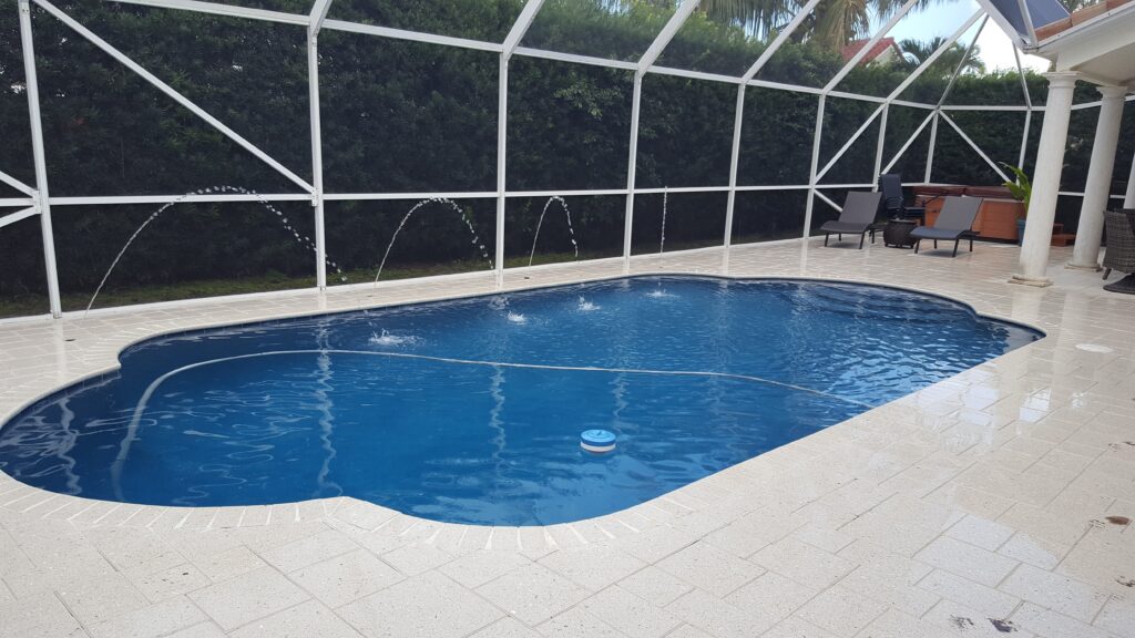 Backyard pool remodel in South Florida