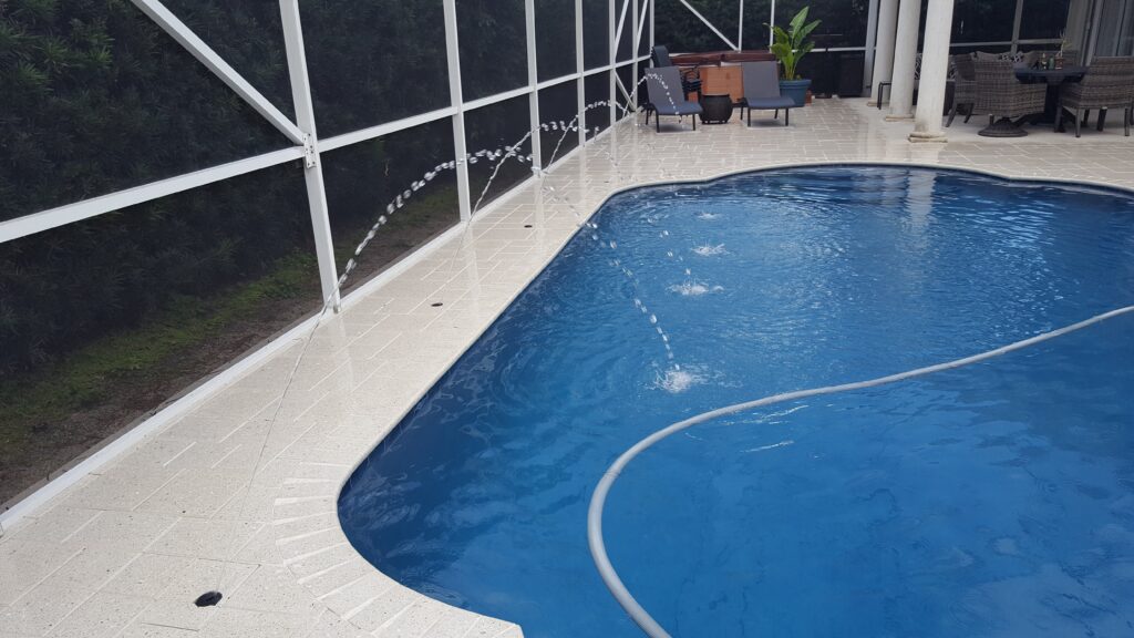 Finished pool and outdoor living space